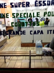 You can't read the caption, but it says "special machine for couettes."  "La couette" turns out to be a quilt; it can also mean "pony tail."