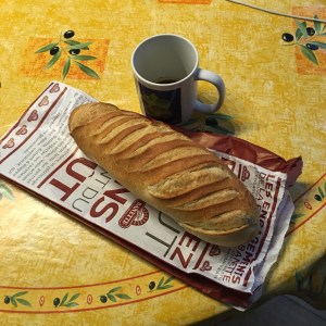 A bâtard "court" (short).  Coffee cup included to give an idea of the size.  Picture source: me.