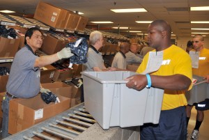 Checking out new uniforms