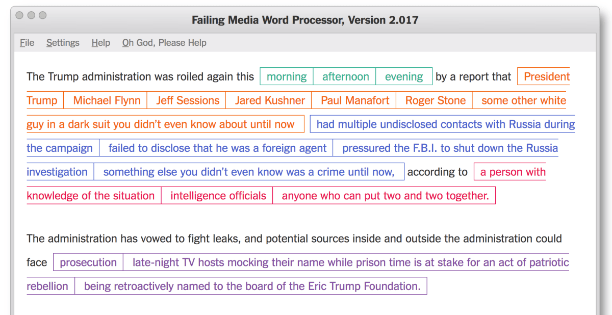 White House leak template for journalists: You speak more English/French/Spanish than you think you&nbsp;do